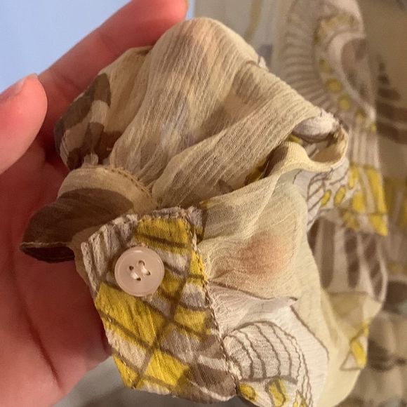 [ANTIK BATIK] Pattern Beaded Silk Maxi Dress - Size Small - Picture 4 of 6